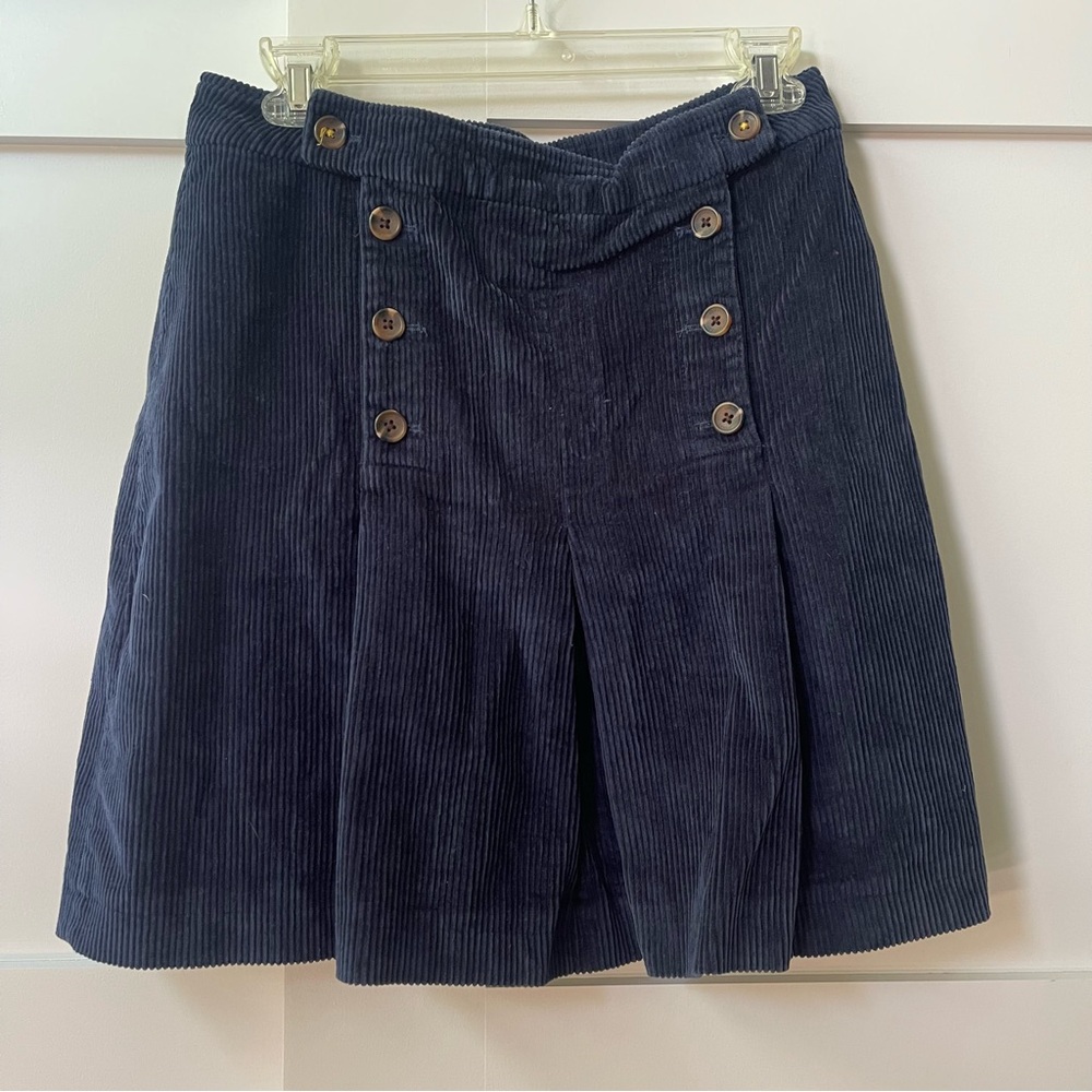 Joules Dark Blue Corduroy Skirt